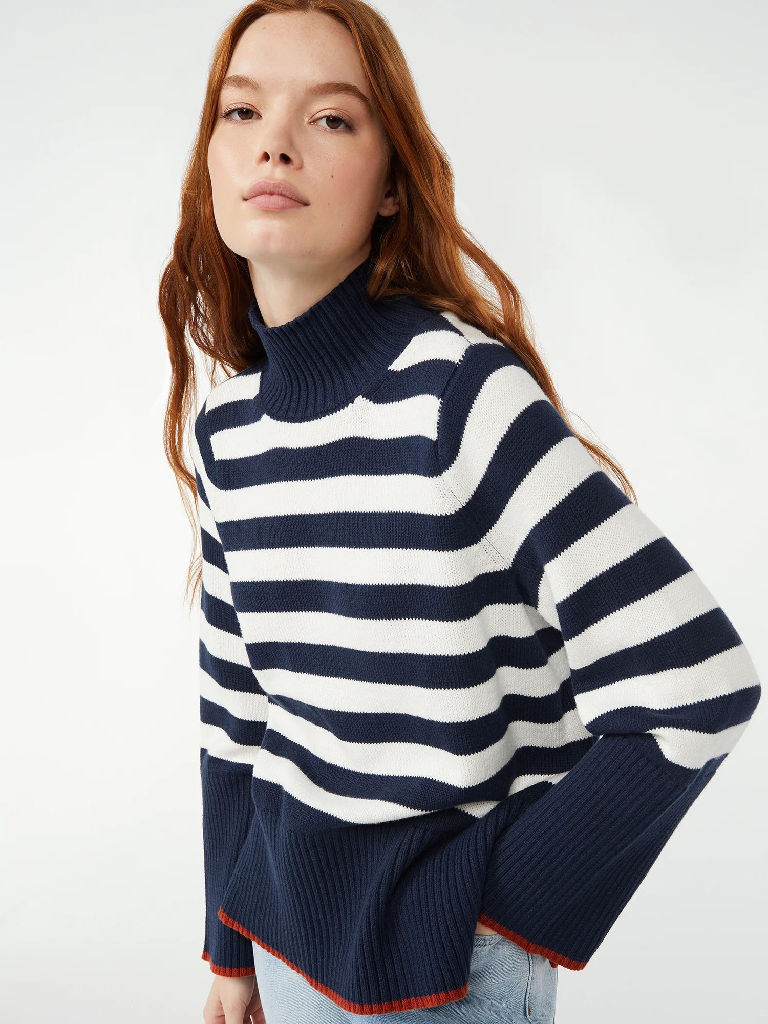 Free Assembly Women's Ribbed Turtleneck Sweater | Walmart (US)