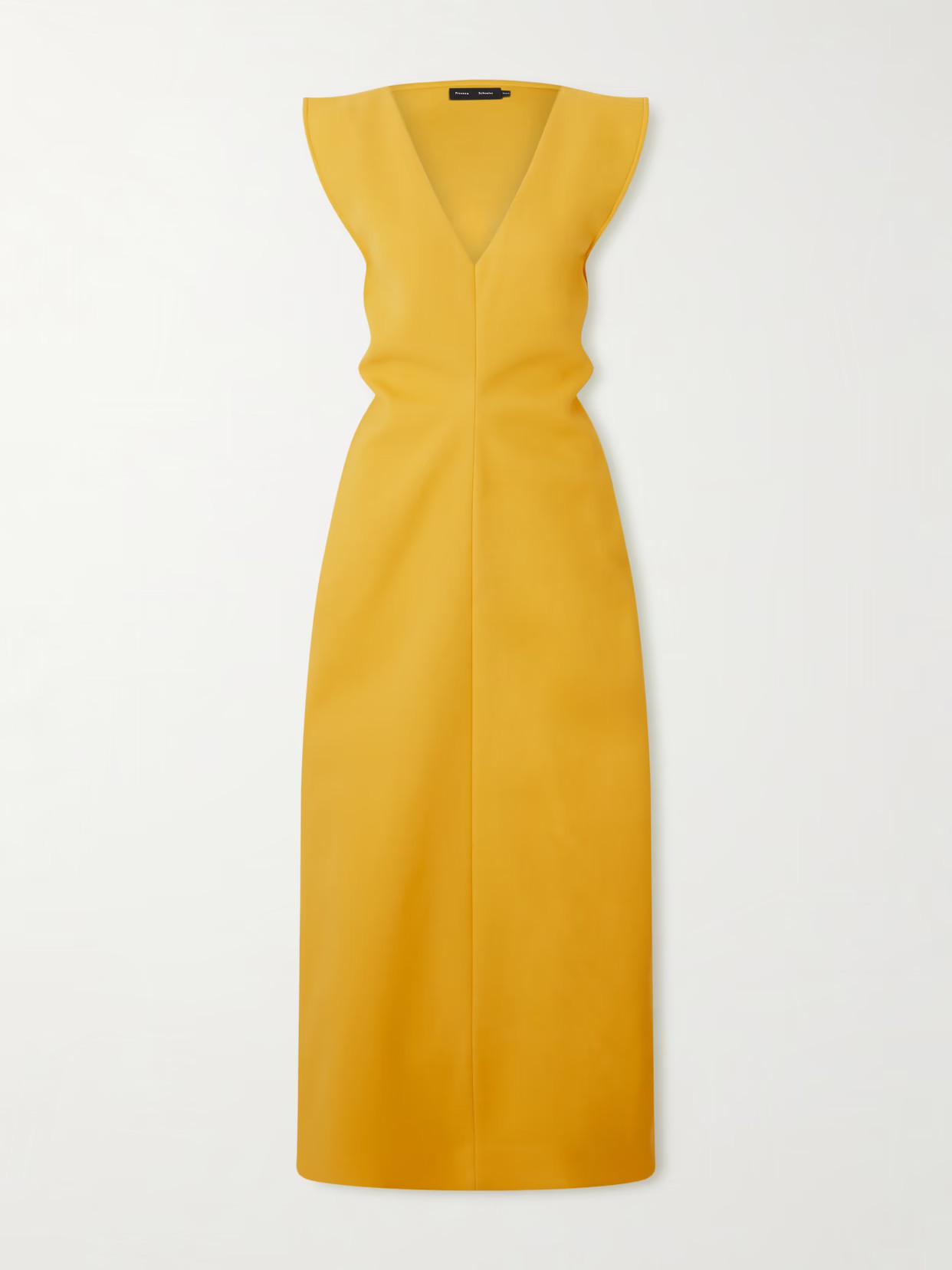 Proenza Schouler - Mariam Scuba Midi Dress - Yellow | NET-A-PORTER (US)