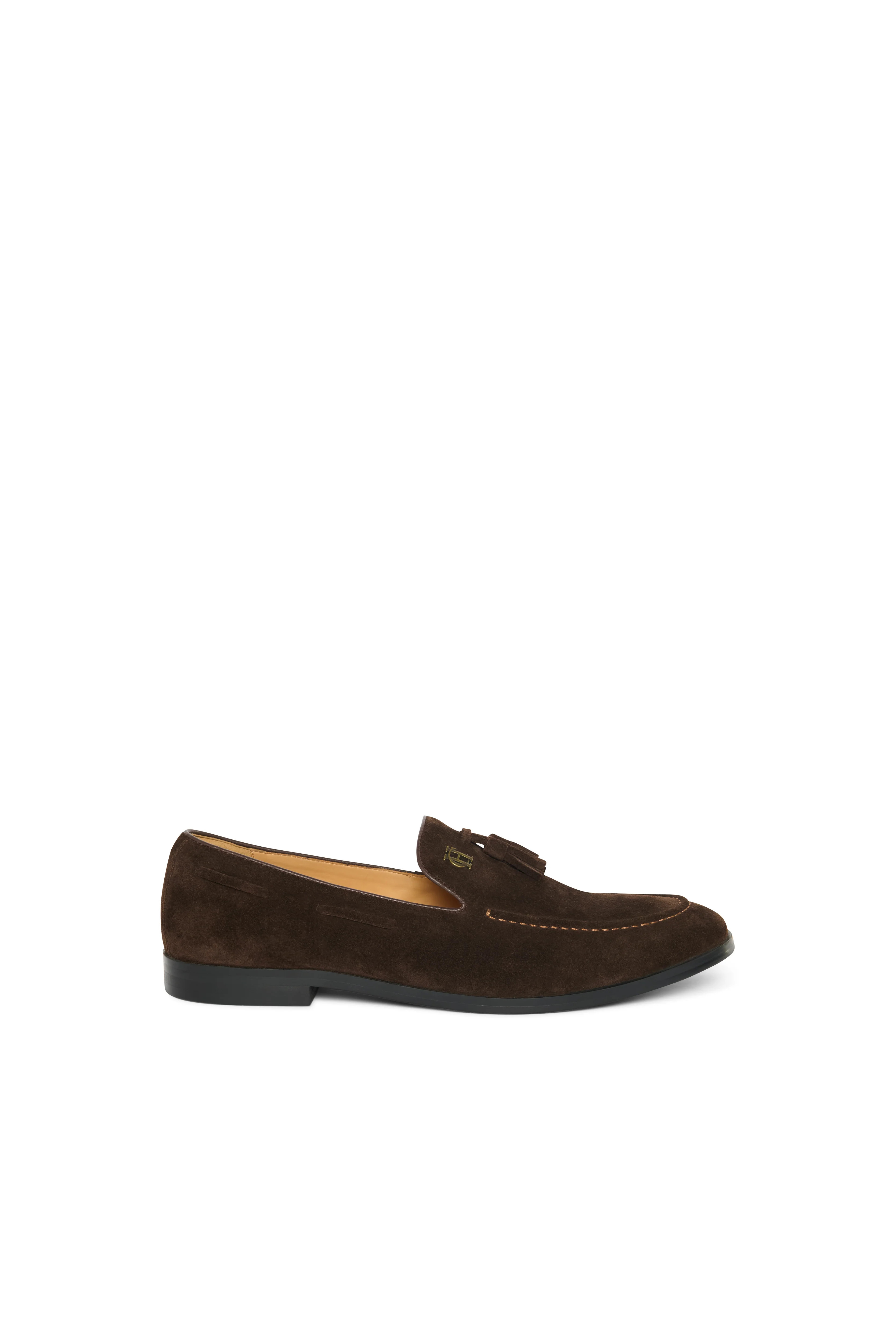 Men's Suede Tassel Loafer (Chocolate) | Holland Cooper