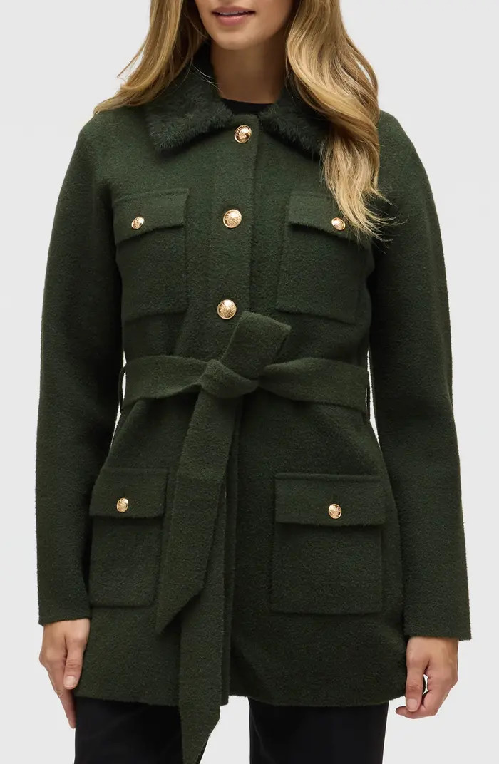 Military Pocket Belted Sweater Coat | Nordstrom Rack