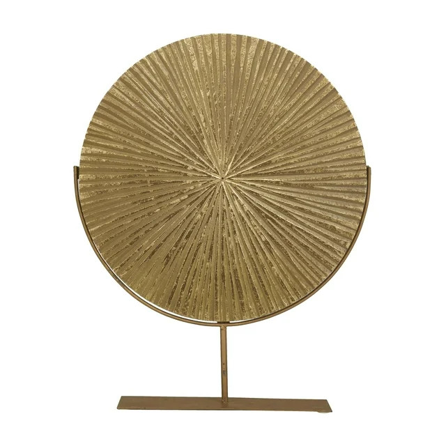 18" x 23" Gold Wood Carved Starburst Sculpture with Stand, by CosmoLiving by Cosmopolitan | Walmart (US)