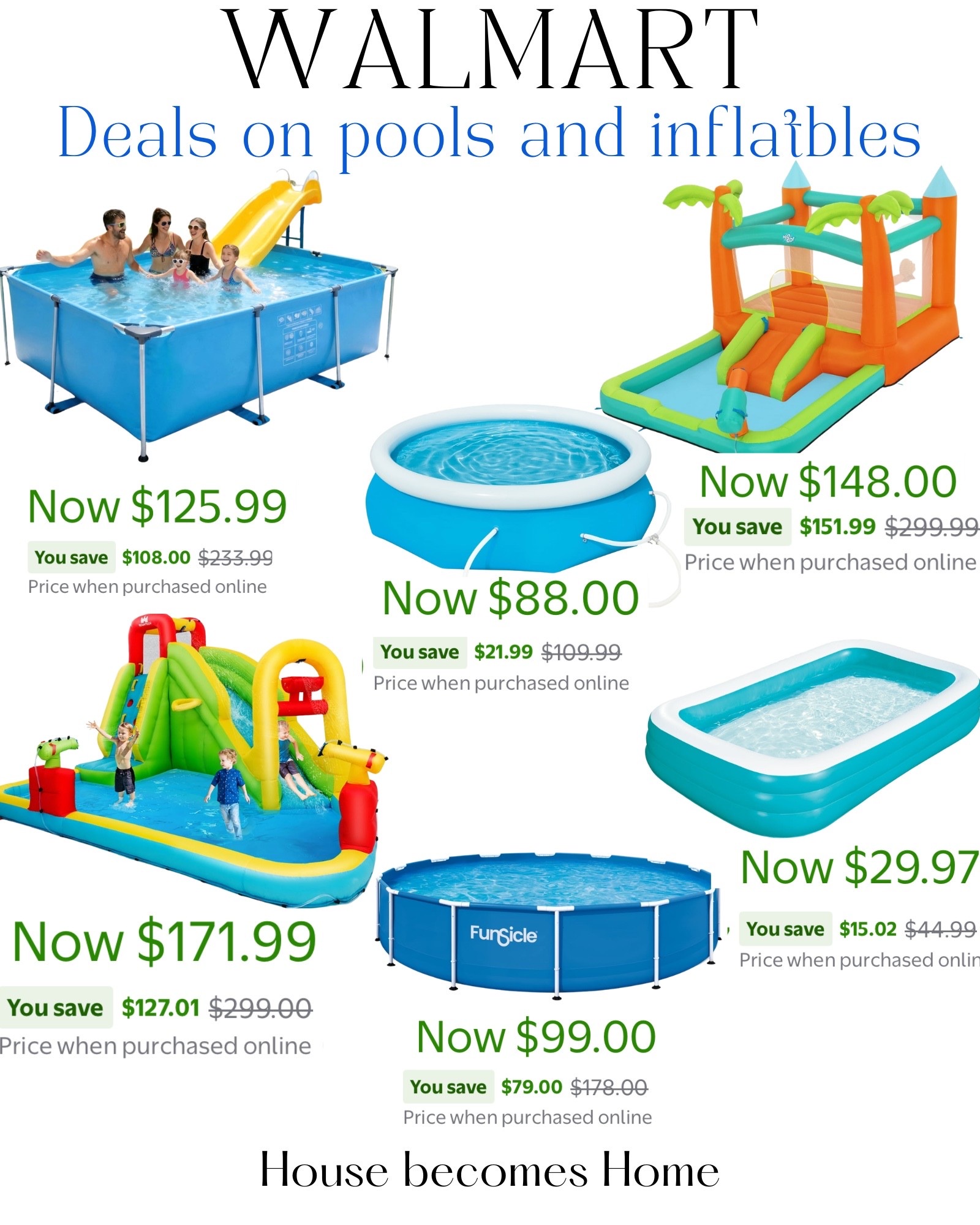 Walmart deals on pools and inflatables!

#LTKHome #LTKSeasonal #LTKSaleAlert