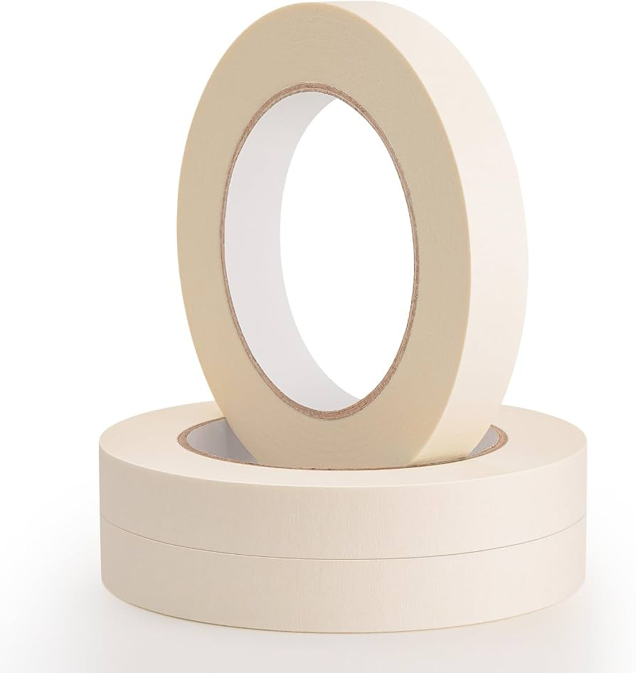 KICNIC White Masking Tape 3 Pack, General Purpose Painter's Tape 0.7inch x 60yard, 180 Yards Tota... | Amazon (US)