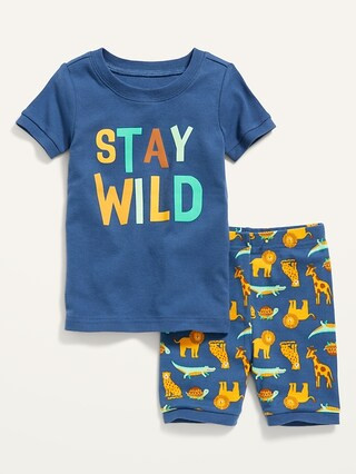 Unisex Short-Sleeve Pajama Set for Toddler & Baby | Old Navy (US)