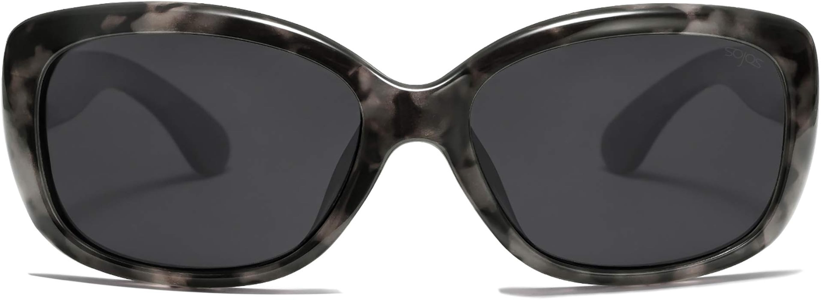 SOJOS Vintage Square Sunglasses for Women Polarized UV Protection Havana Frame | Amazon (US)