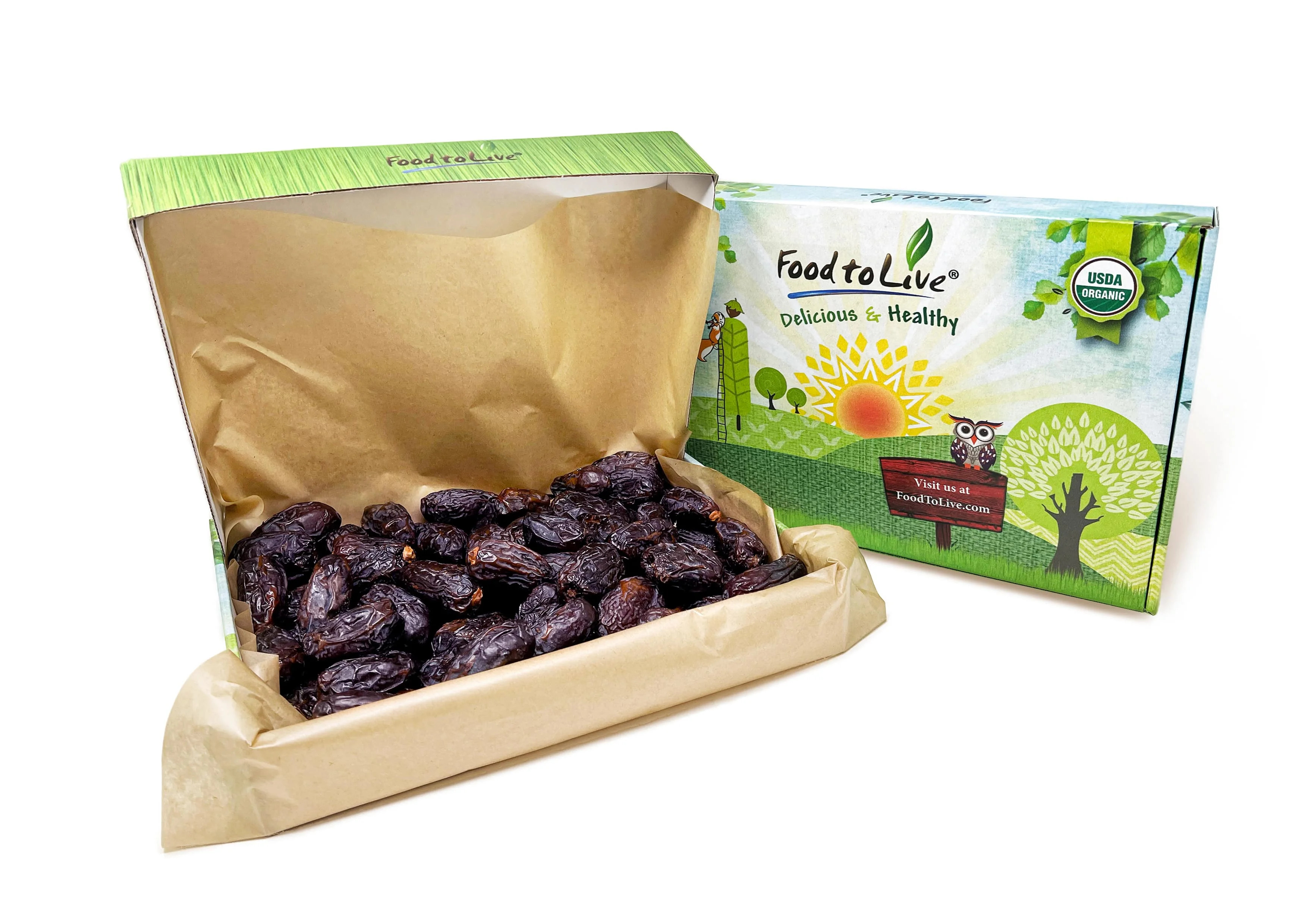 Organic Medjool Dates, 5 Pounds Box – Non-GMO, Raw, Vegan - by Food to Live | Walmart (US)
