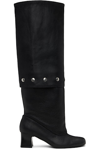 Black Jolie Snaps Boots | SSENSE