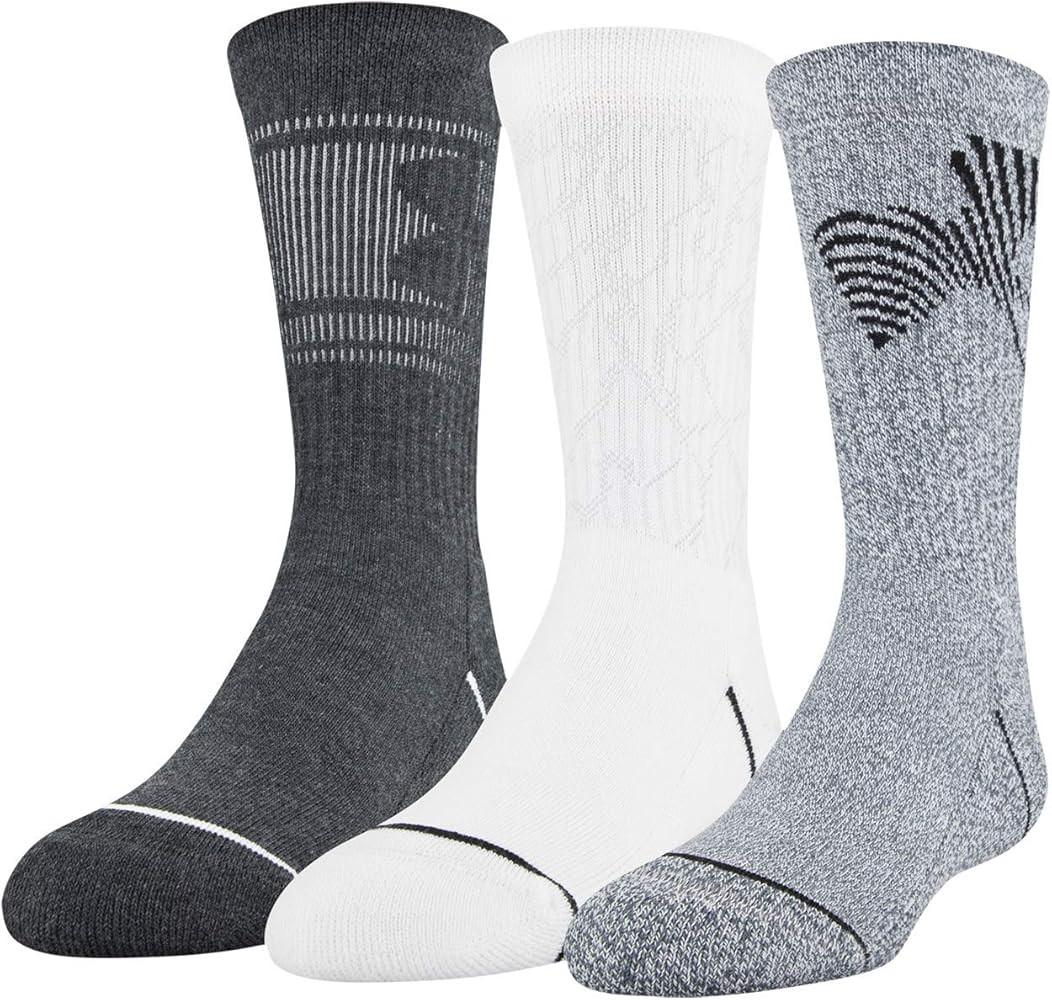 Under Armour Youth Phenom Crew Socks, 3-Pairs | Amazon (US)