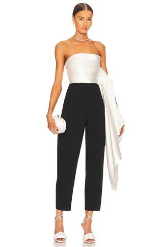 SOLACE London Arlo Jumpsuit in Cream & Black from Revolve.com | Revolve Clothing (Global)
