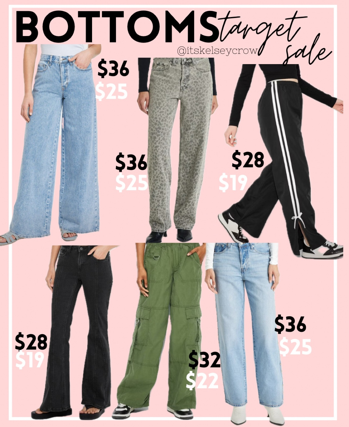 Target circle sale jeans bottoms cargos wide leg leopard bow

#LTKSeasonal #LTKFindsUnder50 #LTKStyleTip