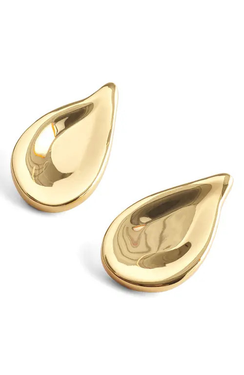 Madewell Oversize Droplet Stud Earrings in Antique Gold at Nordstrom | Nordstrom