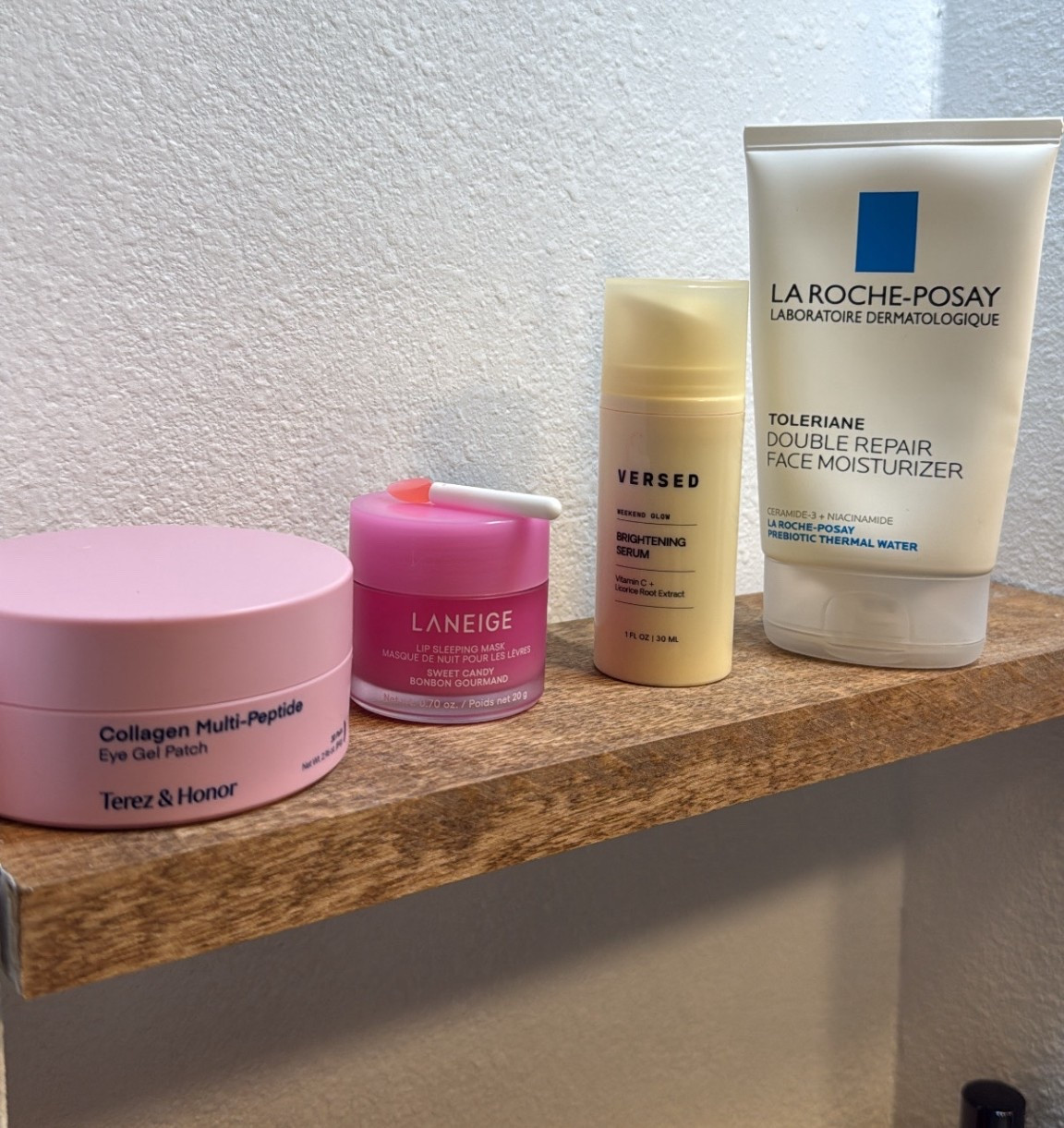 my current skin care lineup: Korean eye patches, lip mask, vitamin c serum, and powerful moisturizer bc your girl is DRY! 

#LTKselfcare #LTKBeauty #LTKmorningroutine