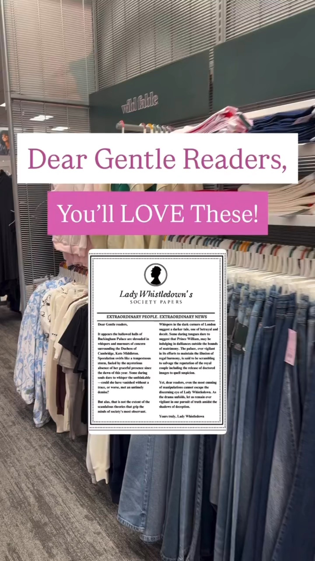 Dear Gentle Readers,

You’ll LOVE these new arrivals!  How cute are these new @bridgertonnetflix tops that just hit our local @target store!  The t-shirts are adorable and the sweatshirt is a must to wear for the season 4 premier at the end of the month!  🌸

* Shirts - $18
* Sweatshirt - $25


#target #bridgerton #new #giftideas #viral 

#LTKootd #LTKFindsUnder50 #LTKmomlife