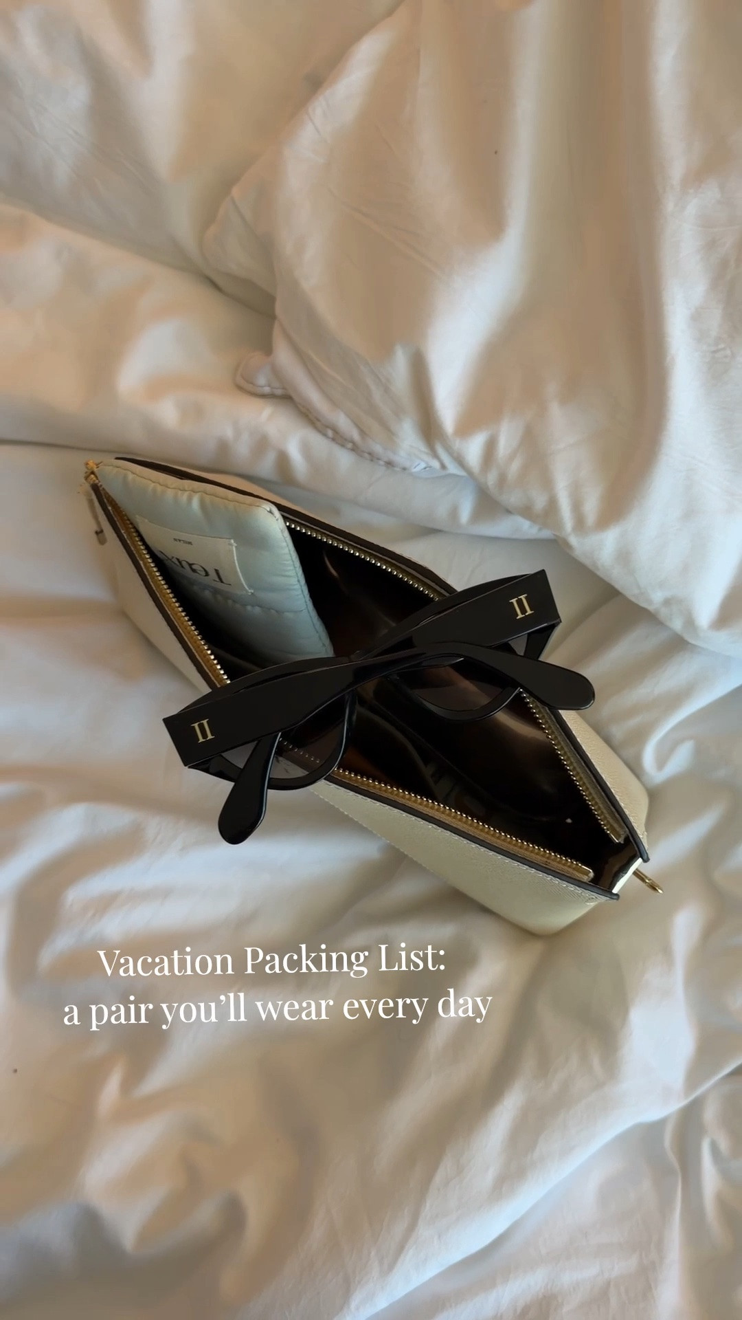 Vacation packing list:

polarized sunglasses 
Cat eye women’s sunglasses 
Sunglasses 
Clutch handbag

#LTKselfcare #LTKdayinmylife #LTKTravel
