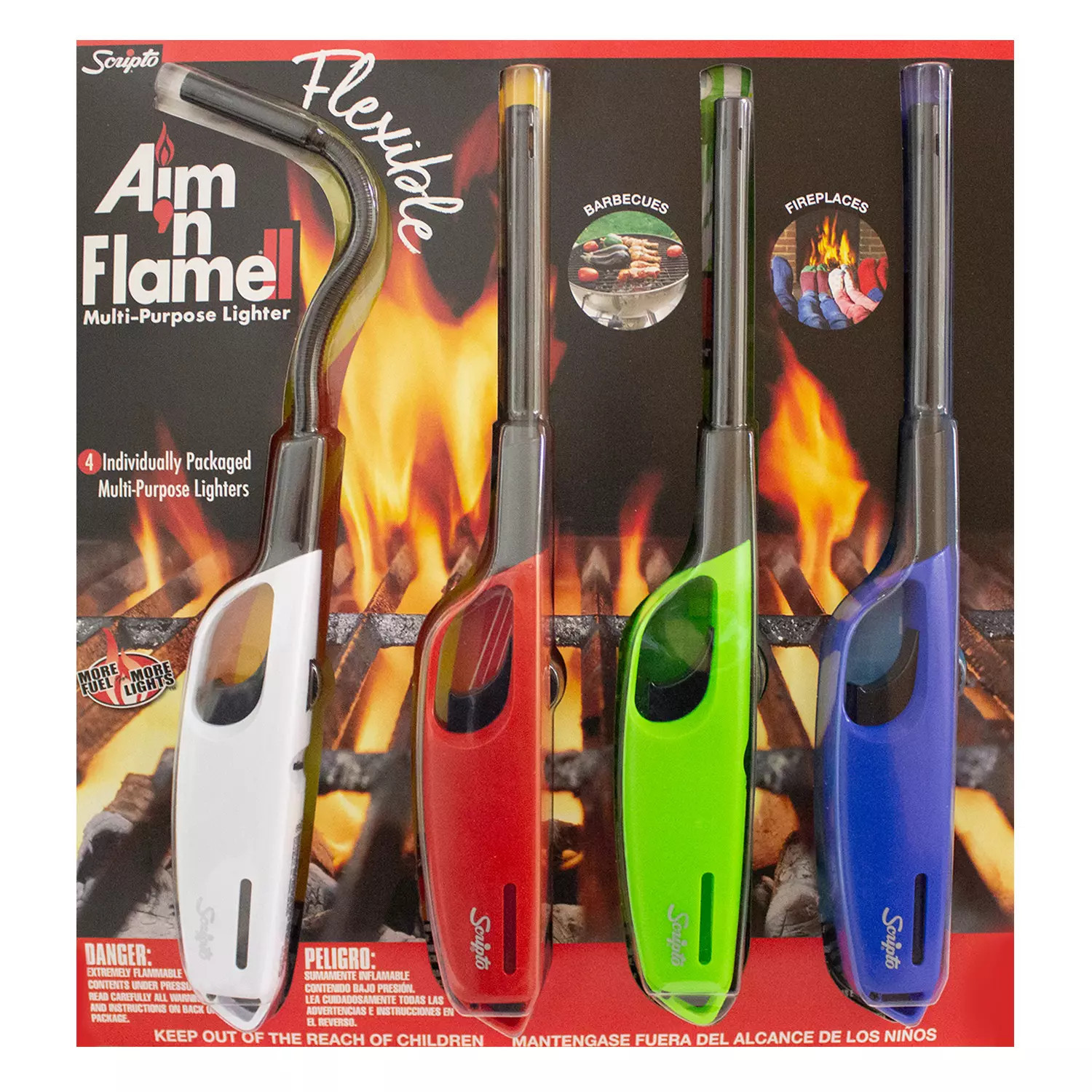 Scripto Aim 'N Flame Multi-Purpose Lighter, 4pk | Sam's Club