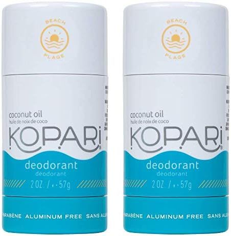 Kopari Aluminum Free Natural Deodorant with Organic Coconut Oil | Beach 2 Pack | Vegan, Gluten Fr... | Amazon (US)