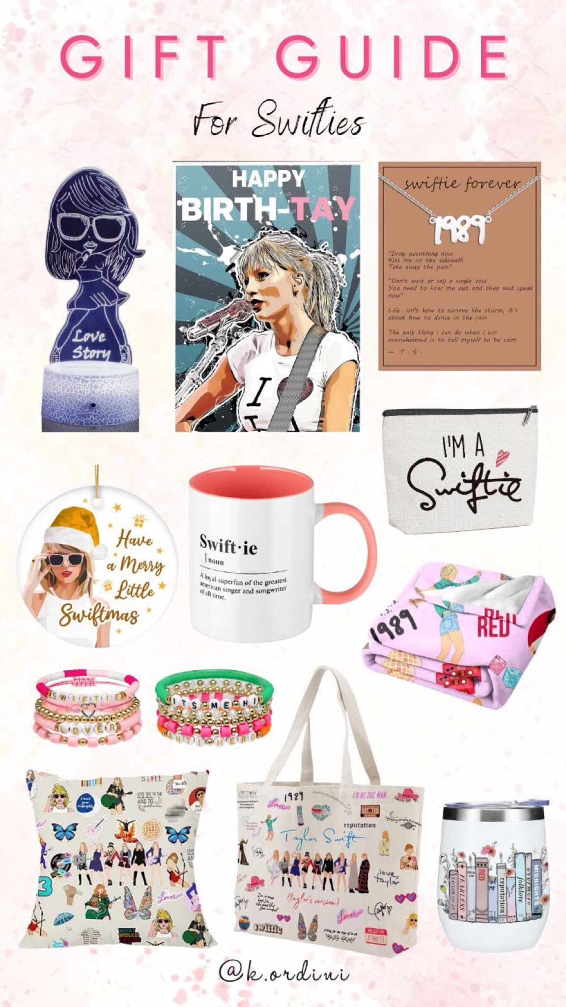 Gifts as enchanting as Tay's tunes! Check out the ultimate Swifties Gift Guide on Amazon – perfect picks that will make any Taylor Swift fan's heart skip a beat. 

#SwiftiesGiftGuide #TaylorSwiftFan #AmazonFinds #GiftsForSwifties #SwiftieFavorites #TayTayTreats #FanFavorites #SwiftieStyle #GiftsThatSparkle #SwiftieEssentials

#LTKtravel #LTKGiftGuide