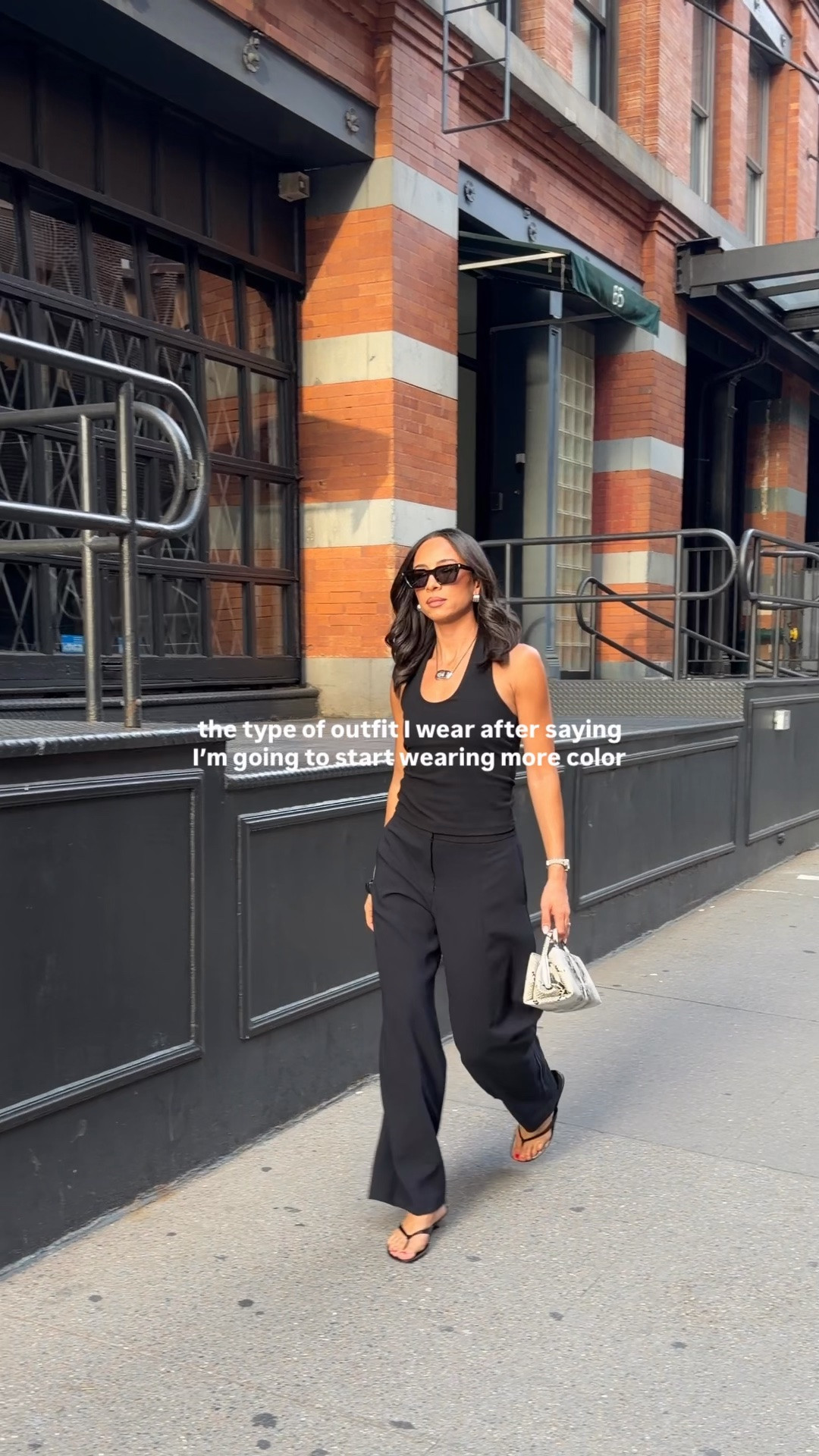 I swear I’m going to start wearing more color 😂 but until then…. here’s the all black outfit I wore for dinner in NYC! Wearing size S halter tank (~60% OFF) and size 6 barrel pants



nyc outfit, New York outfit, fall transition outfit, date night outfit, monochrome outfit

#LTKNYFW #LTKootd