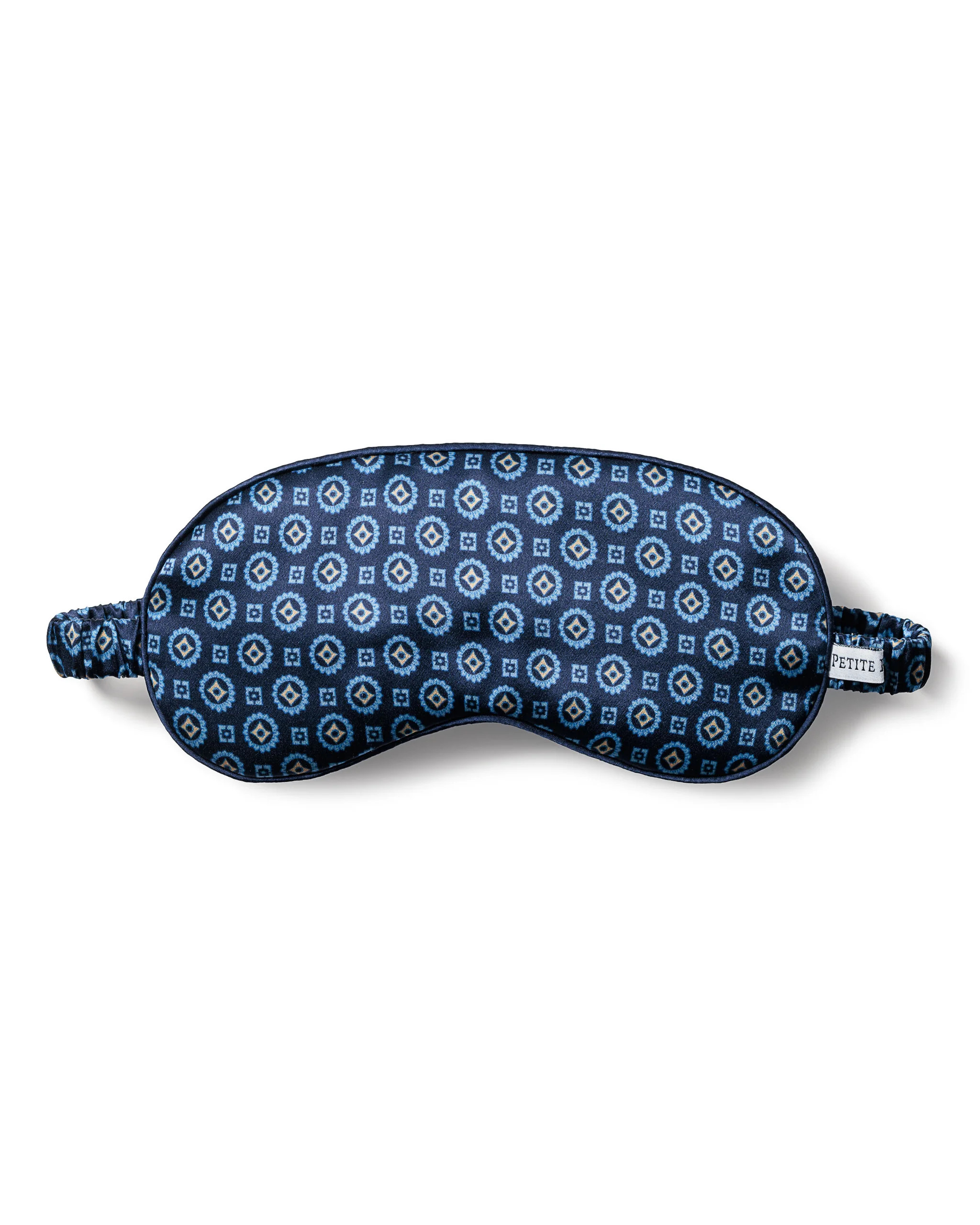 Adult's Silk Sleep Mask in Midnight Foulard | Petite Plume