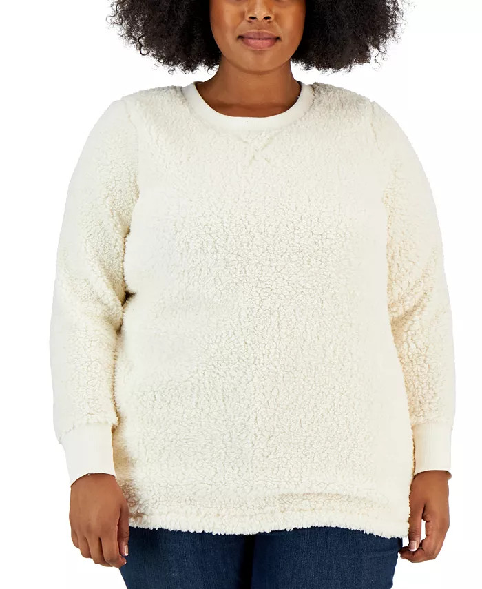 Plus Size Sherpa Tunic, Created for Macy's | Macys (US)