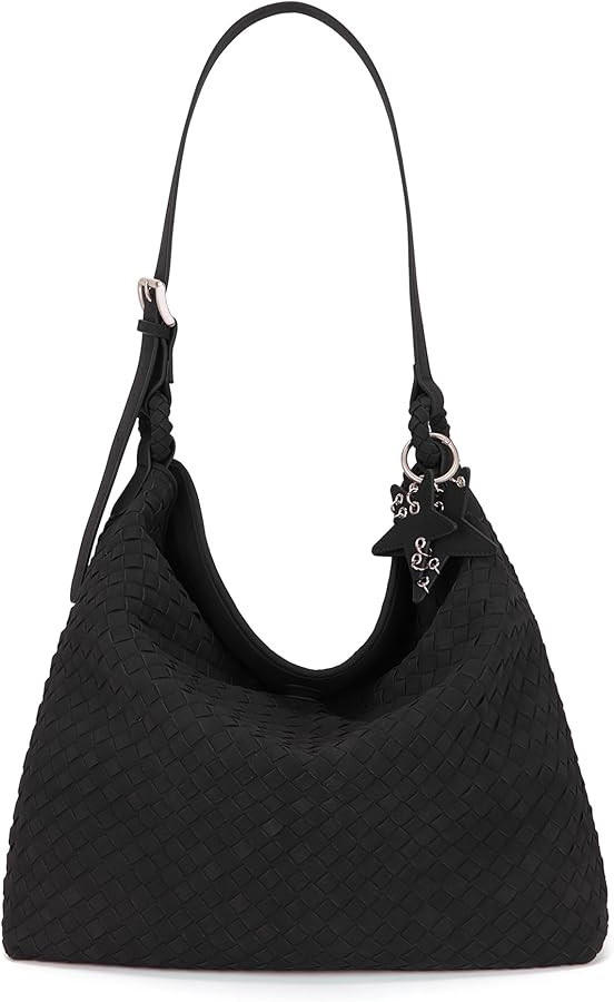 Woven Shoulder Bags Suede Hobo Slouchy Tote Purse with Adjustable Strap for Women, Large Spacious... | Amazon (US)