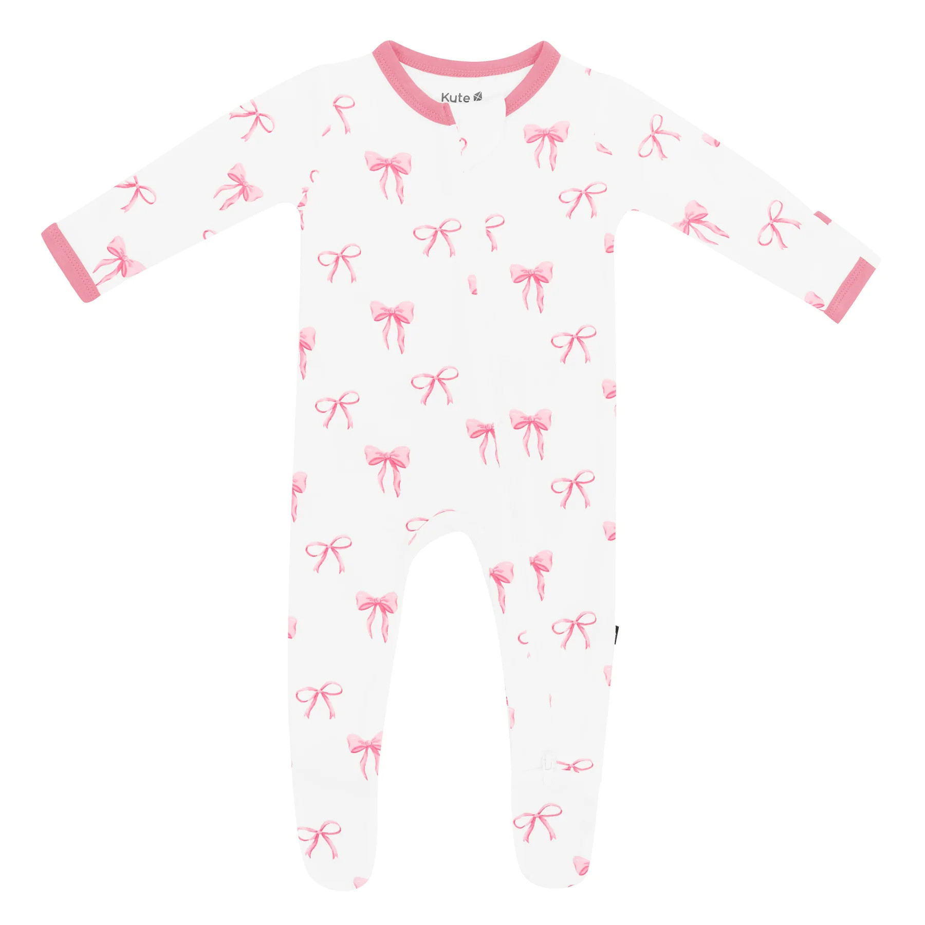 Zippered Footie in Bow | Kyte Baby