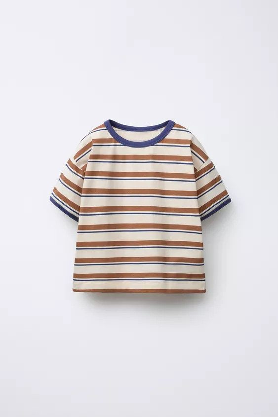 STRIPED TRIM T-SHIRT | Zara US