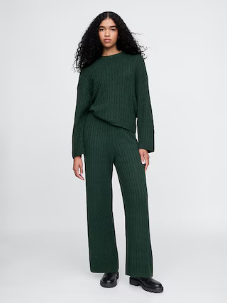 CashSoft Cable-Knit Sweater Pants | Gap (US)