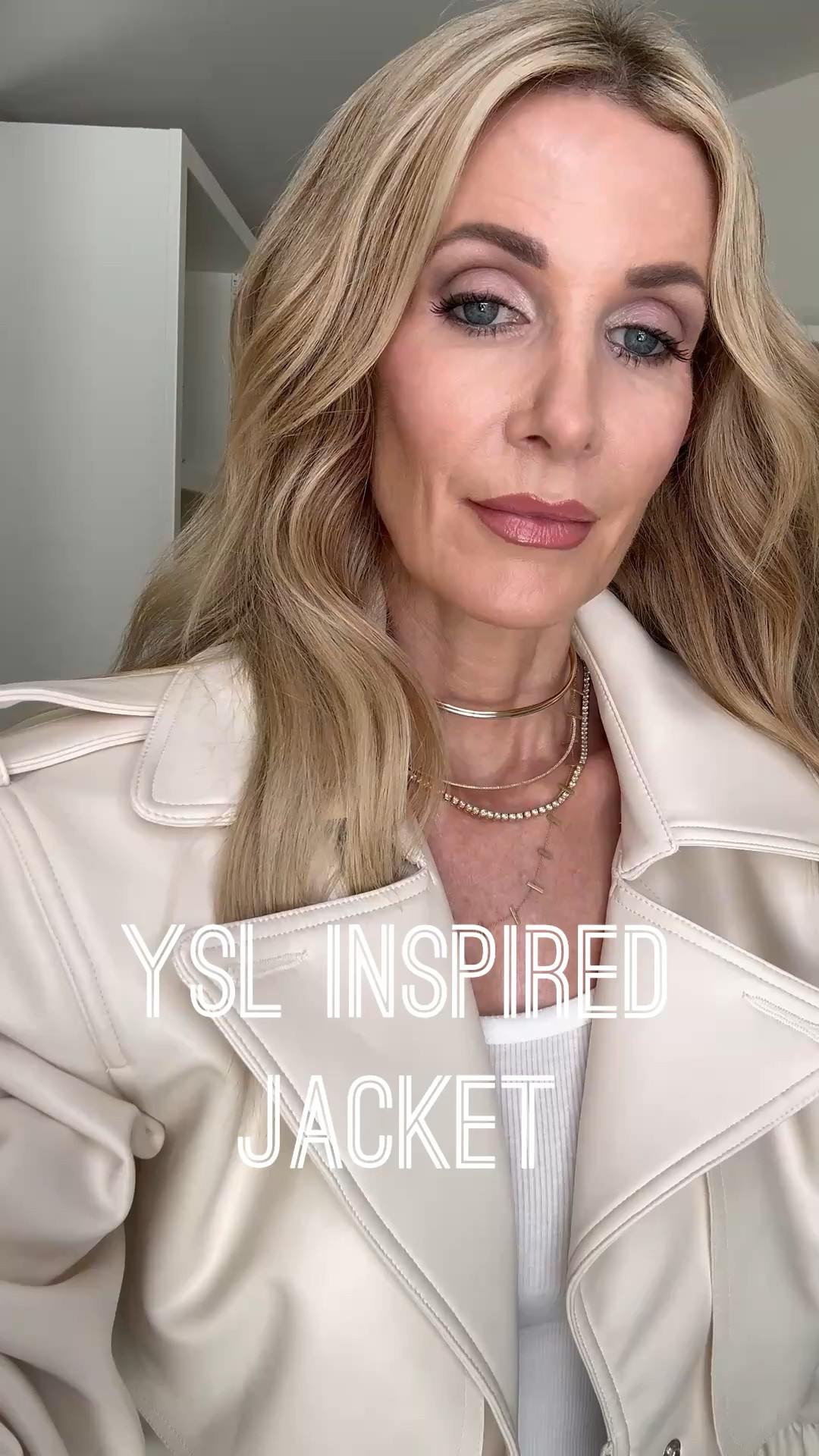 This ivory jacket is giving major Saint Laurent vibes for a fraction of the price! I styled it casually with Quince wide-leg light denim pants, a white kitten heel, butter yellow handbag, and sunnies for an easy Sunday brunch outfit that feels chic and effortless. I’m wearing an XS in the jacket and XS in the pants. #DesignerInspired #QuinceStyle #SundayBrunchOutfit 

 

#LTKOver40 #LTKootd #LTKSeasonal #LTKOver40