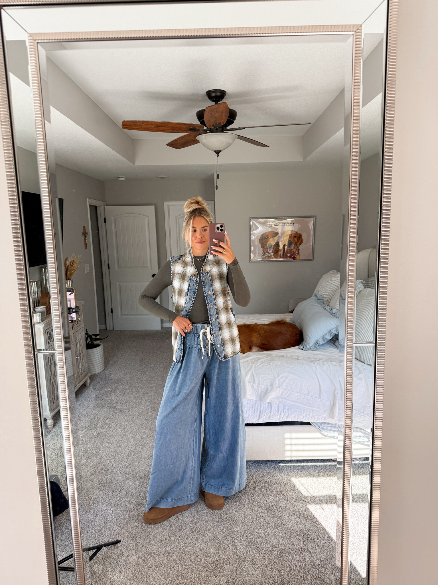 size down in the vest and size small in pants! both are oversized but so comfy. size small in long sleeve 

#LTKStyleTip #LTKFindsUnder50 #LTKTall