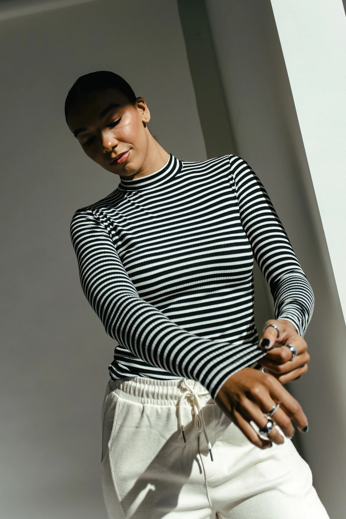 Days Like This Striped Long Sleeve - Black + White | THELIFESTYLEDCO