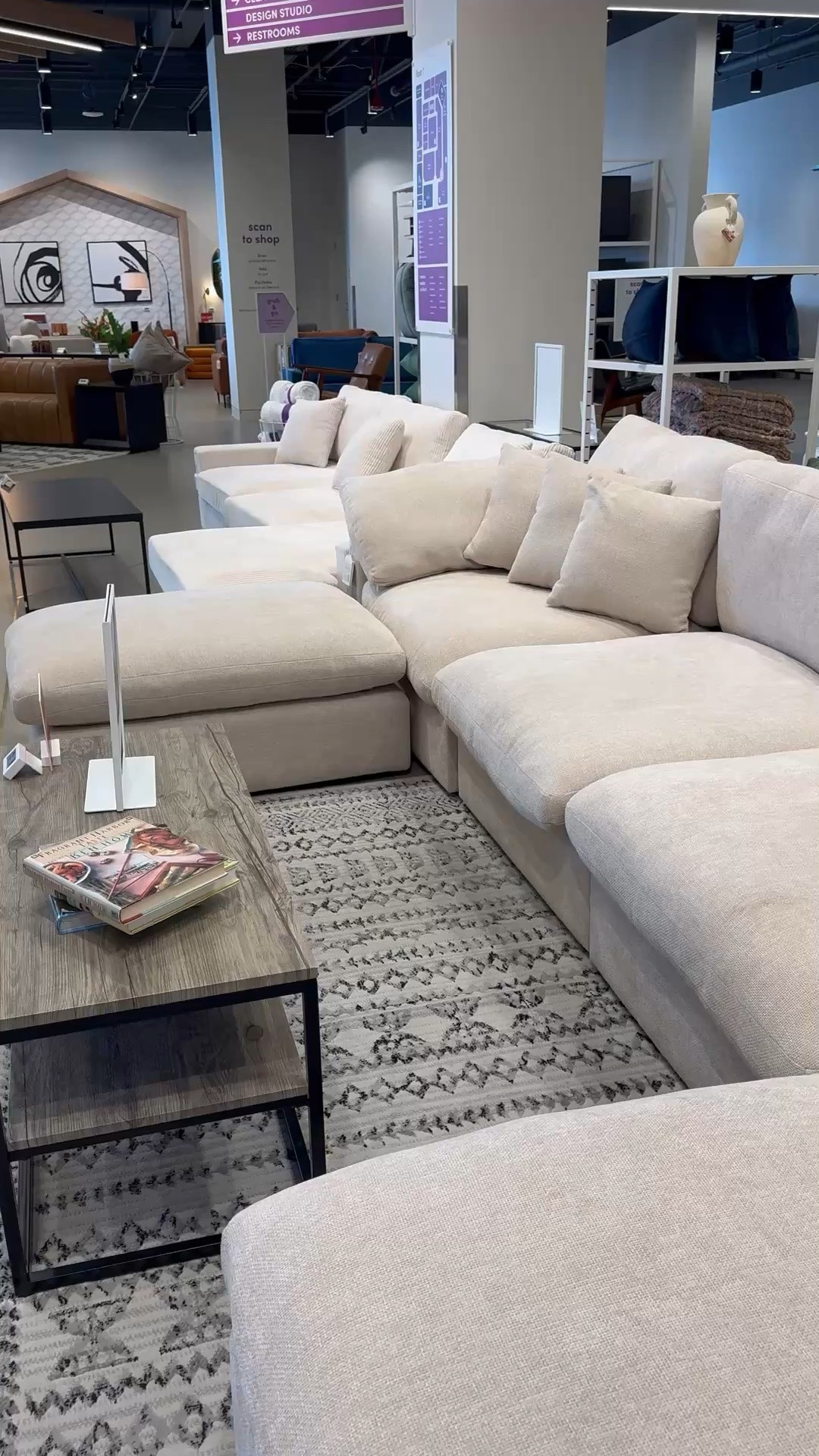 This deep comfortable sectional with ottomans was great to see in person.

#LTKHome