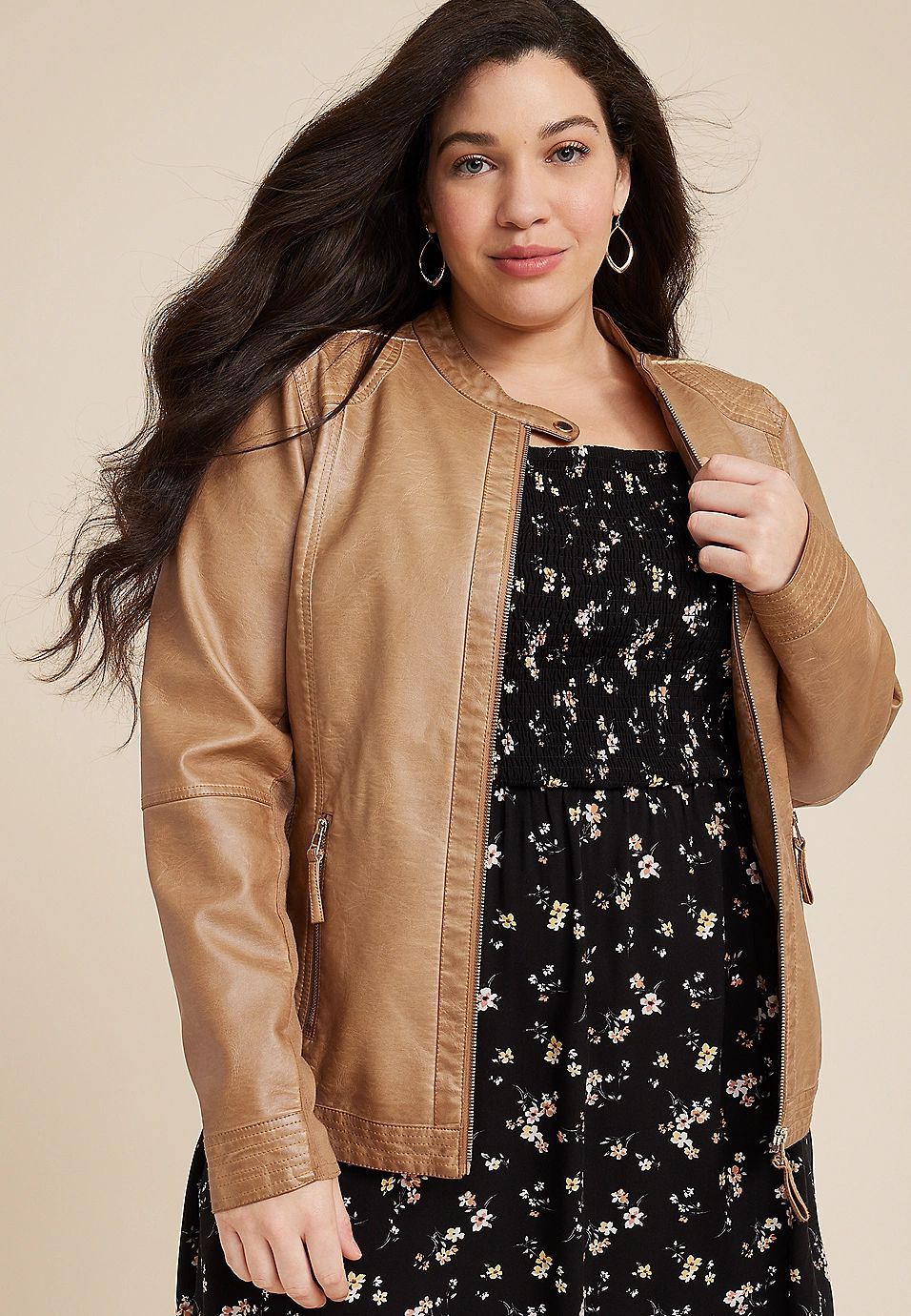 Plus Size Faux Leather Jacket | Maurices