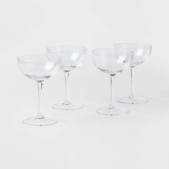6oz 4pk Glass Entertaining Cocktail Coupe Glasses - Threshold™ | Target