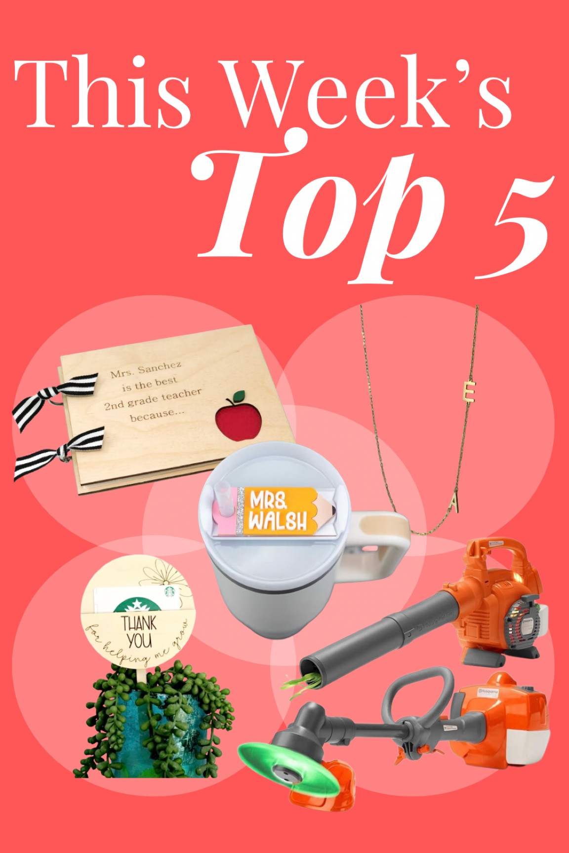 Last week’s top 5! What you’re shopping and loving! We’re big into teacher and Mother’s Day gifting right now! 

#LTKGiftGuide #LTKkids #LTKfamily