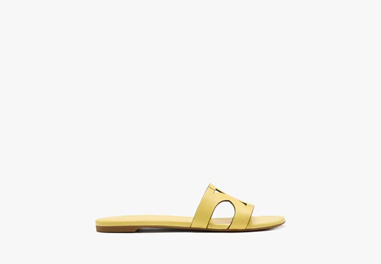 Kate Spade Duo Slide Sandals, yellow - 6 | Kate Spade Outlet