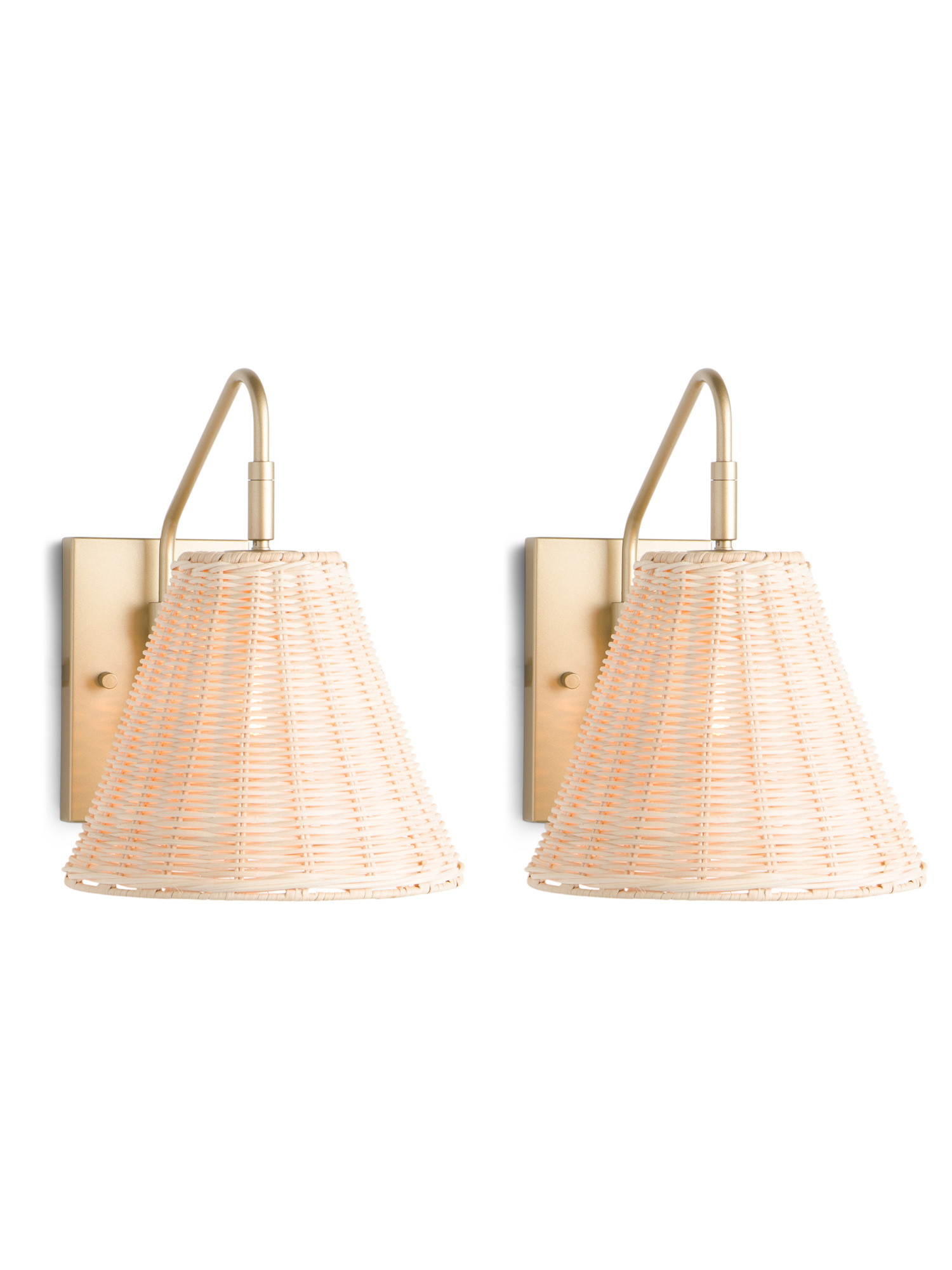 Set Of 2 Rattan Sconces | TJ Maxx