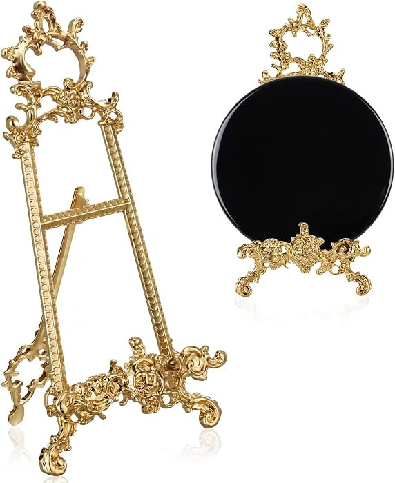 Novabright Ornate Metal Display Stand Only, 11.5 Inch Vintage Decorative Easel for Scrying Mirror... | Amazon (US)