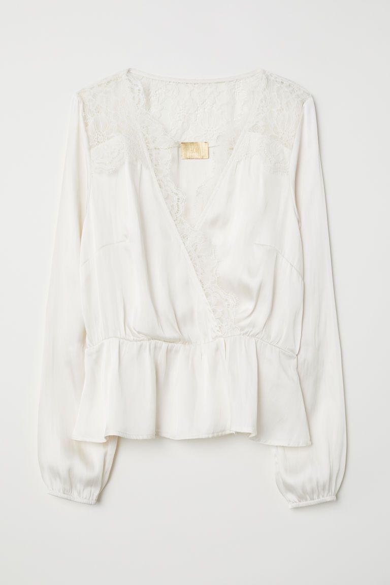 V-neck satin blouse | H&M (UK, MY, IN, SG, PH, TW, HK)