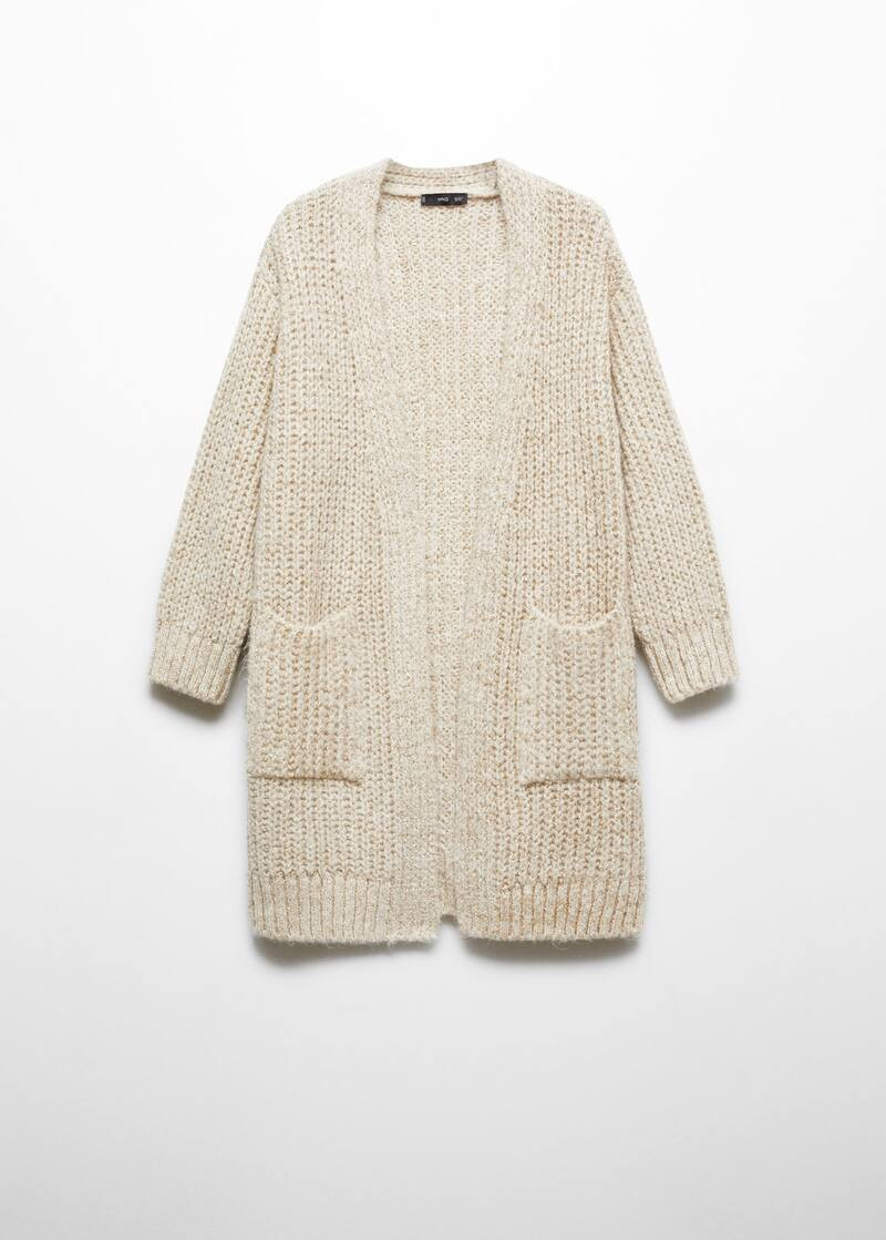 Lurex chunky-knit cardigan -  Women | Mango USA | MANGO (US)