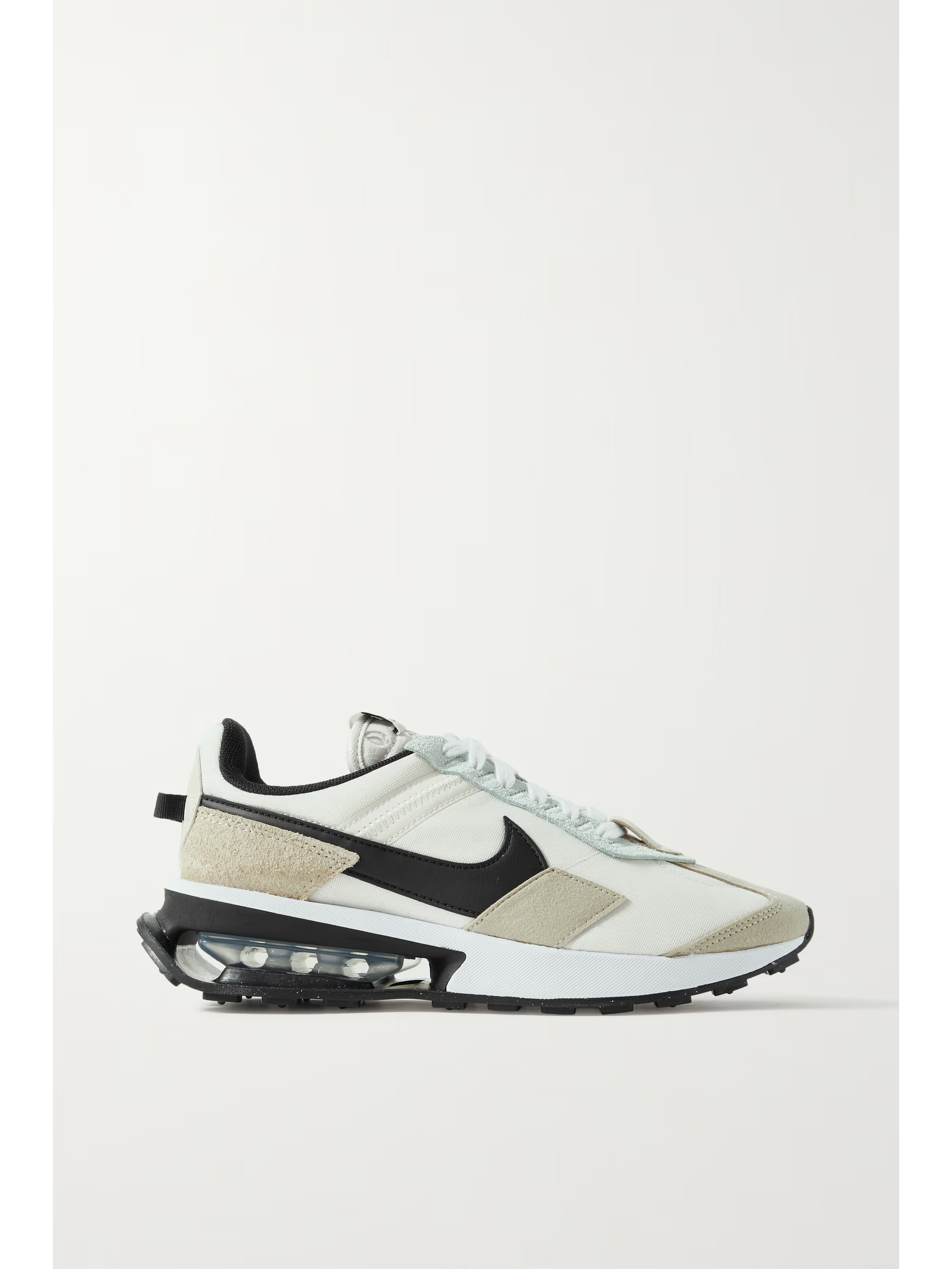 Cream Air Max Pre-Day LX leather and faux suede-trimmed mesh sneakers | NIKE | NET-A-PORTER | NET-A-PORTER (US)