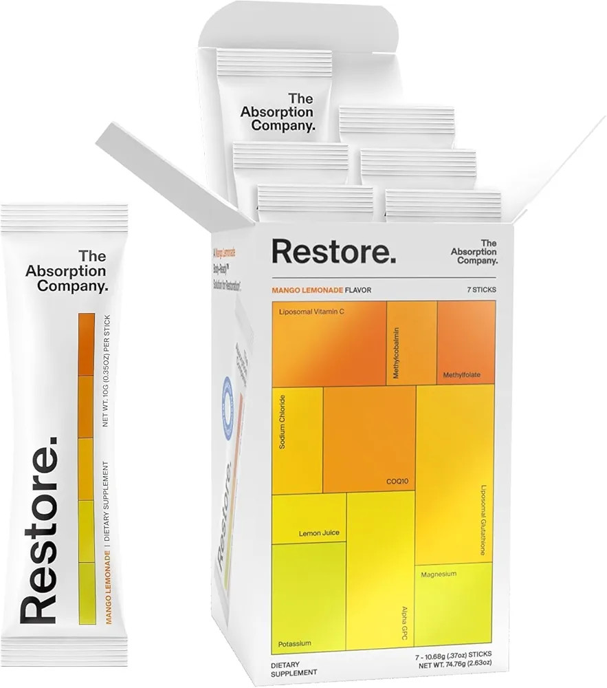 The Absorption Company Electrolyte Powder Packets - Workout Recovery & Hydration Drink Mix with L... | Amazon (US)