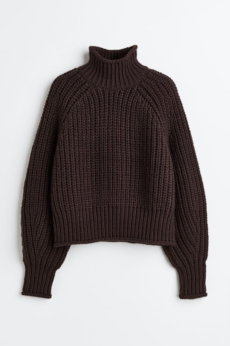 Knit Sweater - Dark brown - Ladies | H&M US | H&M (US + CA)