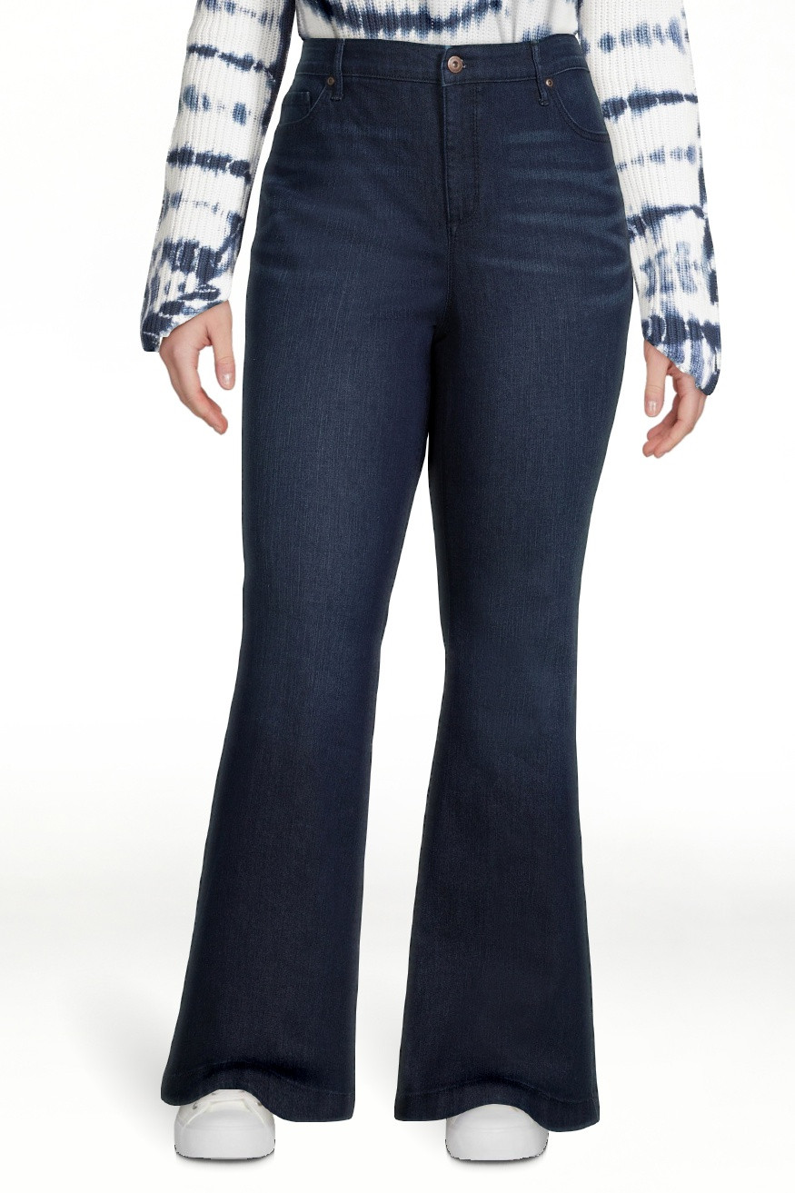 Sofia Jeans Women's Plus Size Melisa Flare High Rise Curvy Jeans, 32" Inseam, Sizes 14W-28W | Walmart (US)
