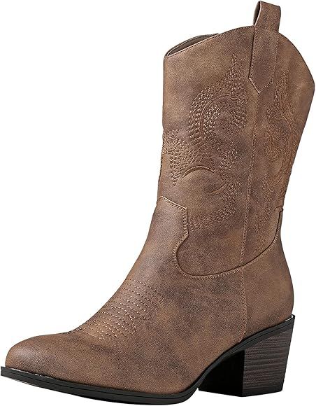 GLOBALWIN Women's The Western Cowboy Cowgirl Boots | Amazon (US)