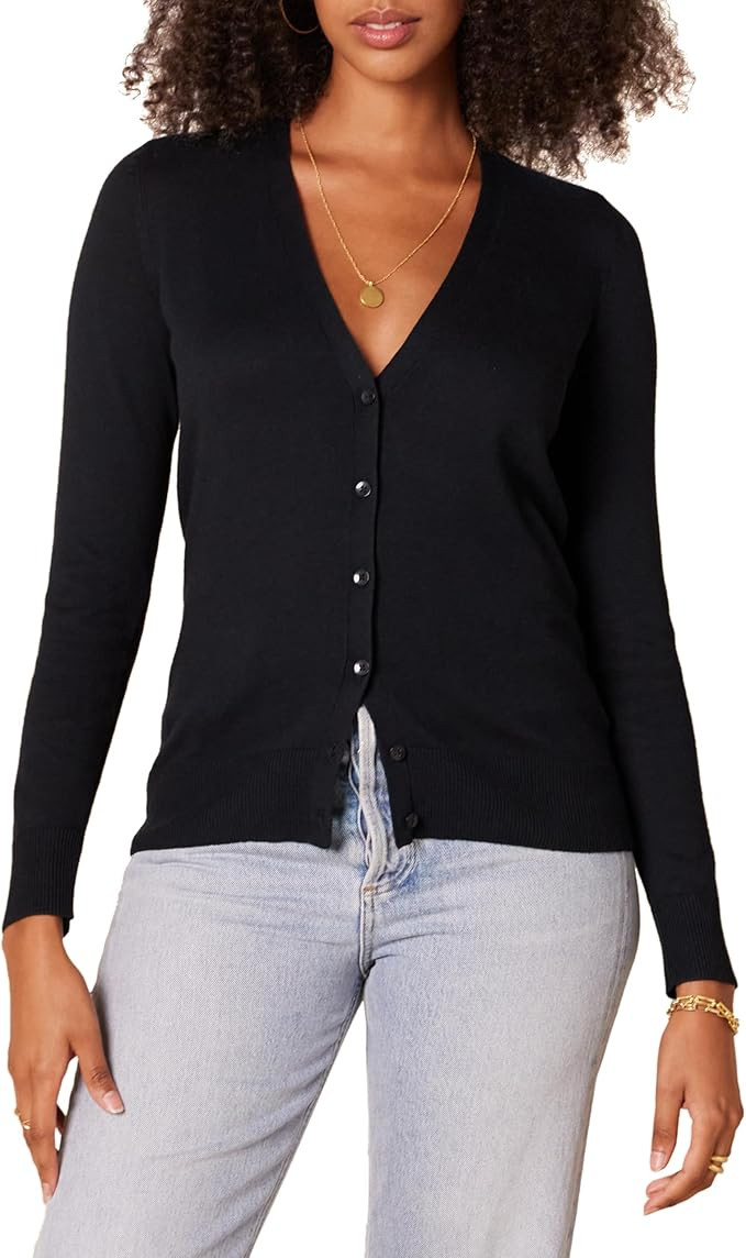 Amazon Essentials Women's Lightweight V-Neck Cardigan Sweater (Available in Plus Size) | Amazon (US)
