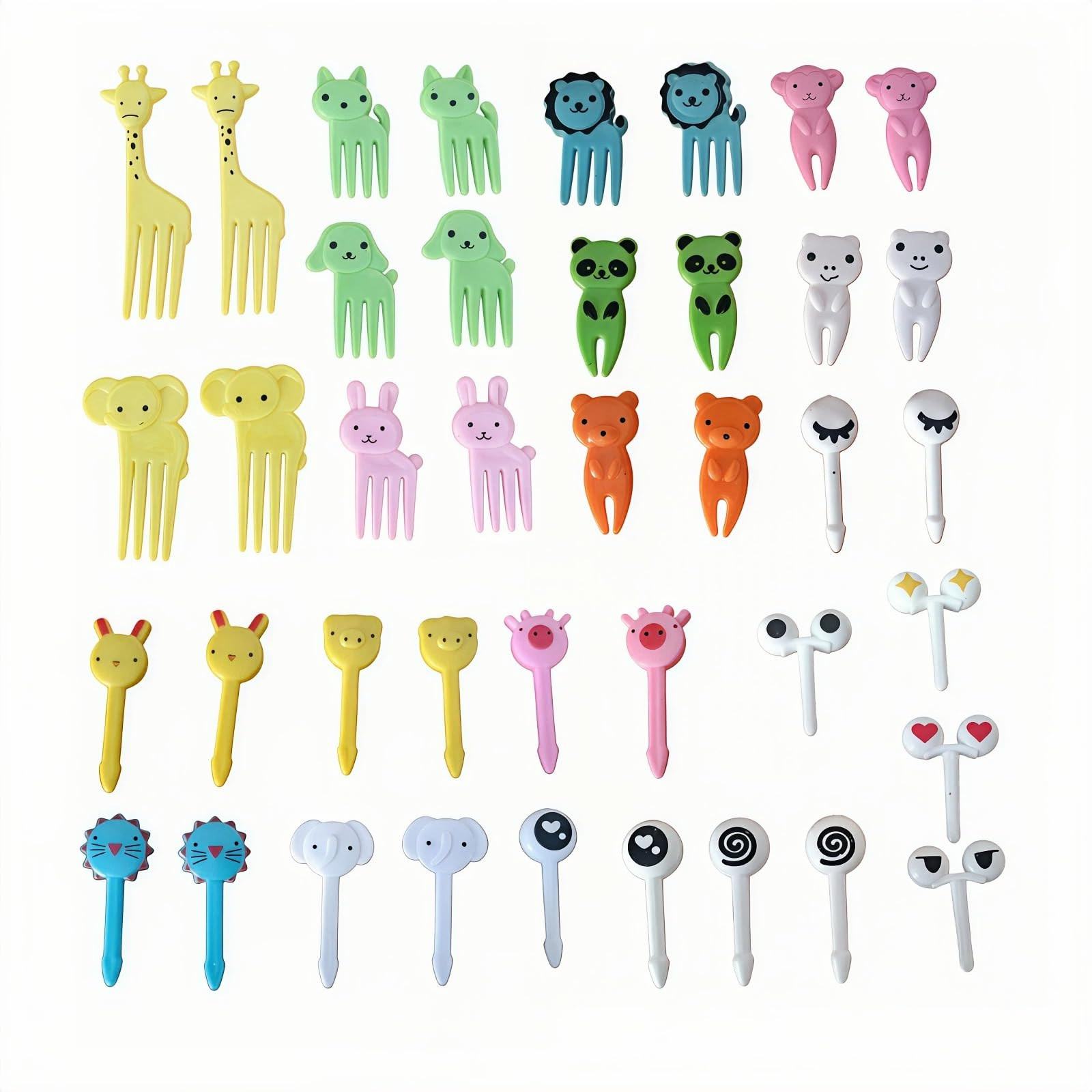 40PCS Animal Fruit Food Picks, Bento Box Picks, Mini Cartoon Animal Food Toothpicks, Reusable Lun... | Amazon (US)