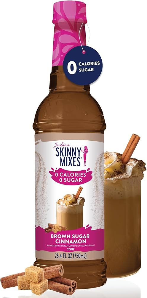 Jordan's Skinny Mixes Syrups Sugar Free Coffee Syrup, Brown Sugar Cinnamon Flavor Drink Mix, Zero... | Amazon (US)
