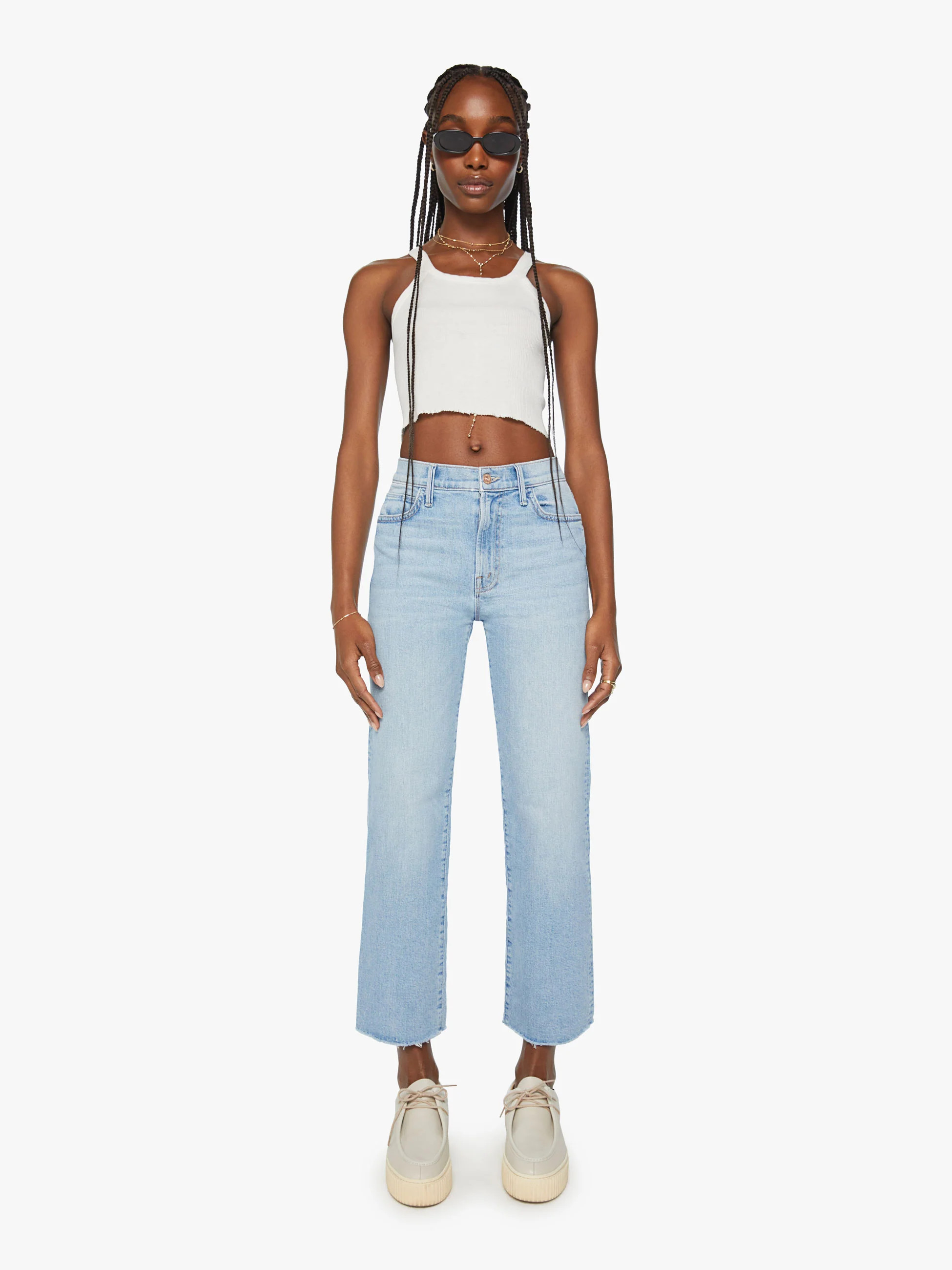 The Kick It Ankle Fray | Mother Denim