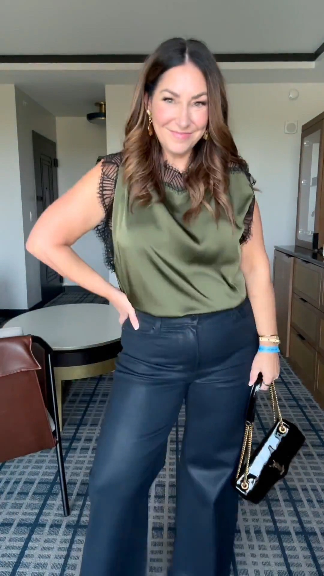 Abercrombie welcome party city chic vibe - yes I got out of my sweats for this! 

Wearing large in top and jeans size die. If inbetween

#LTKOver40 #LTKMidsize #LTKCon